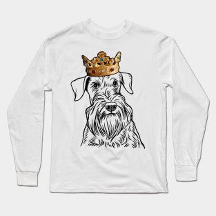 Cesky Terrier Dog King Queen Wearing Crown Long Sleeve T-Shirt